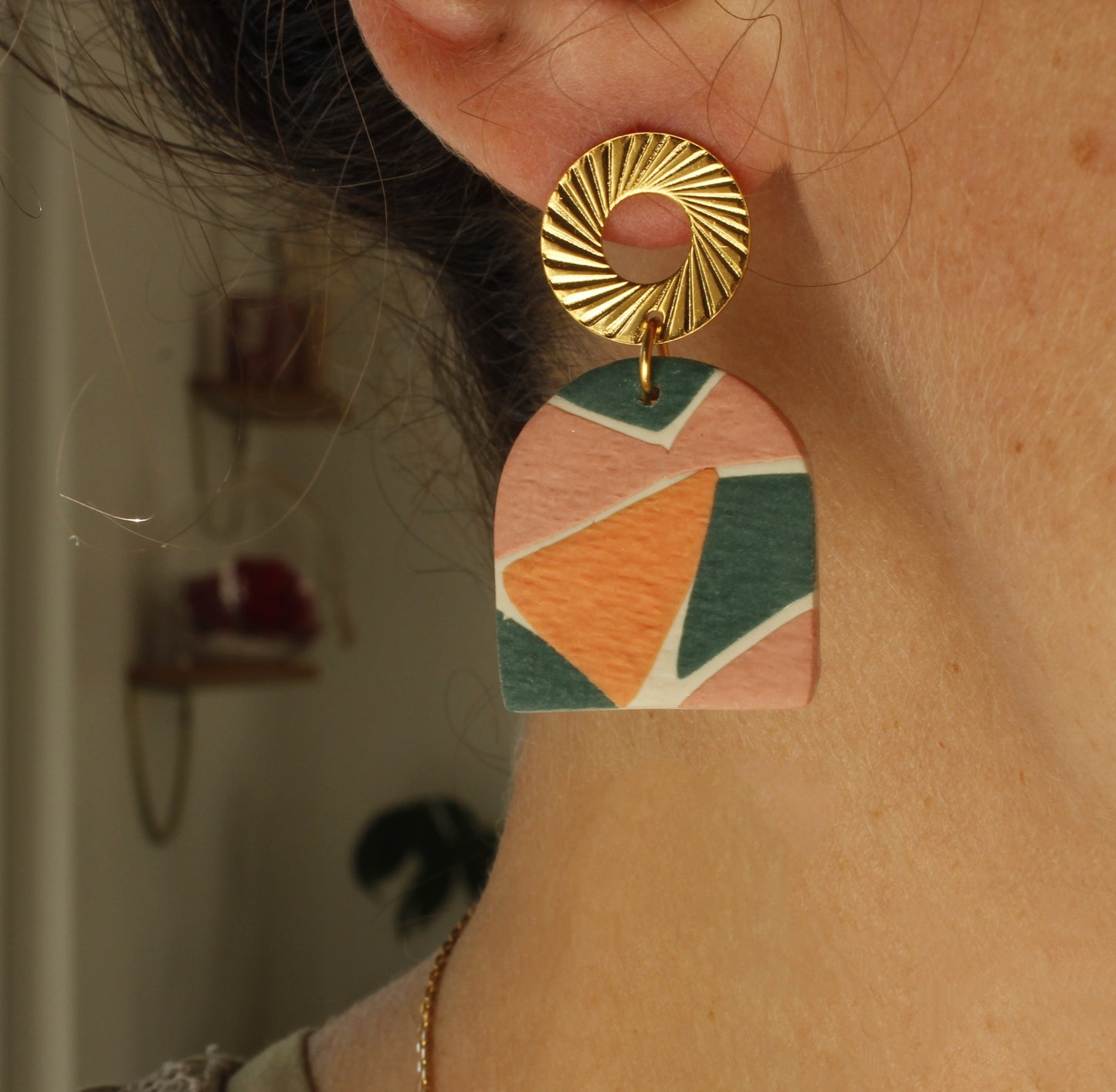 La Bouclette Dorée - Boucles d'oreilles collection Éphémère – Fragments d’Automne