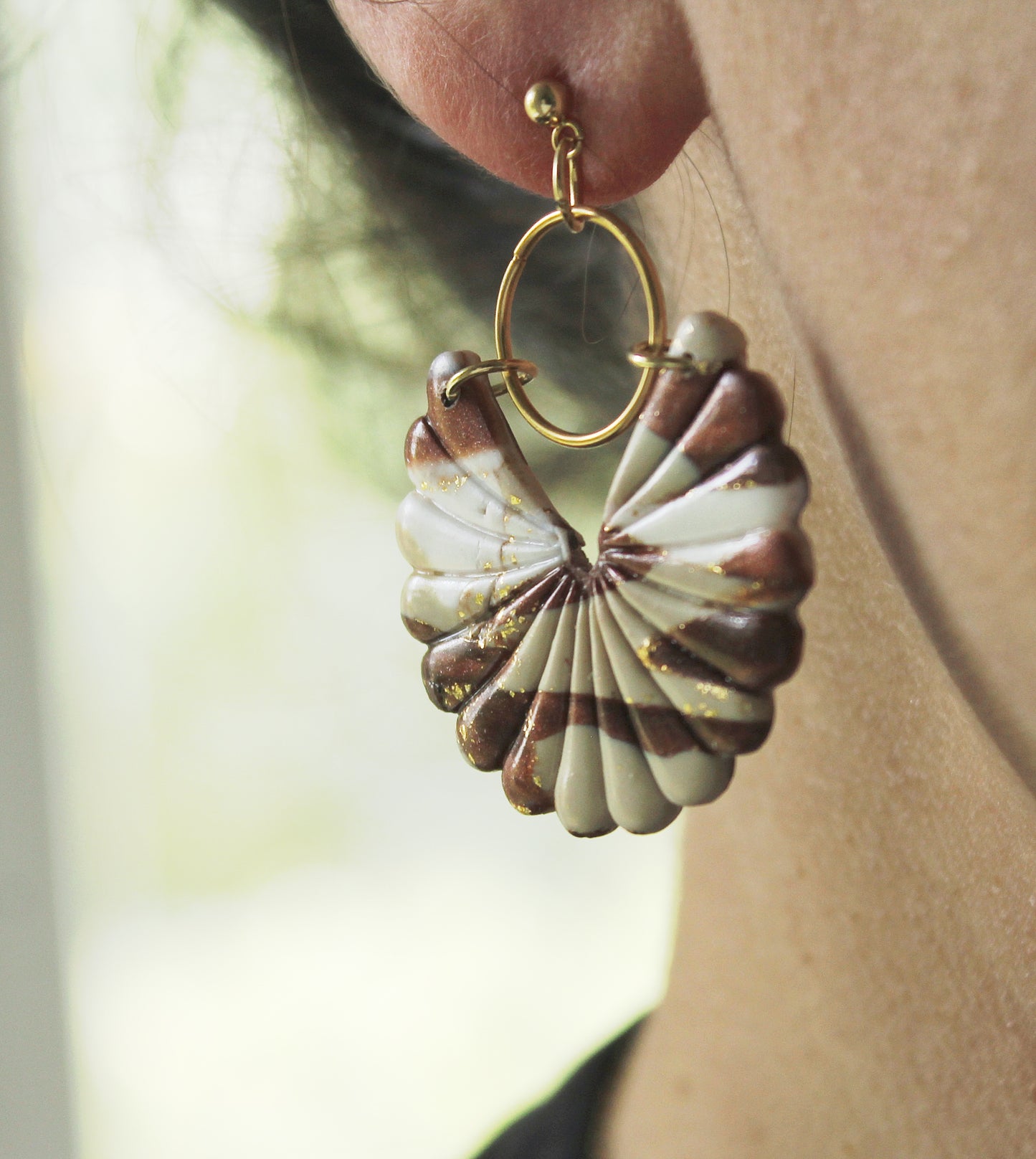 La Bouclette Dorée - Boucles d'oreilles collection Éphémère – Douceur d’Automne