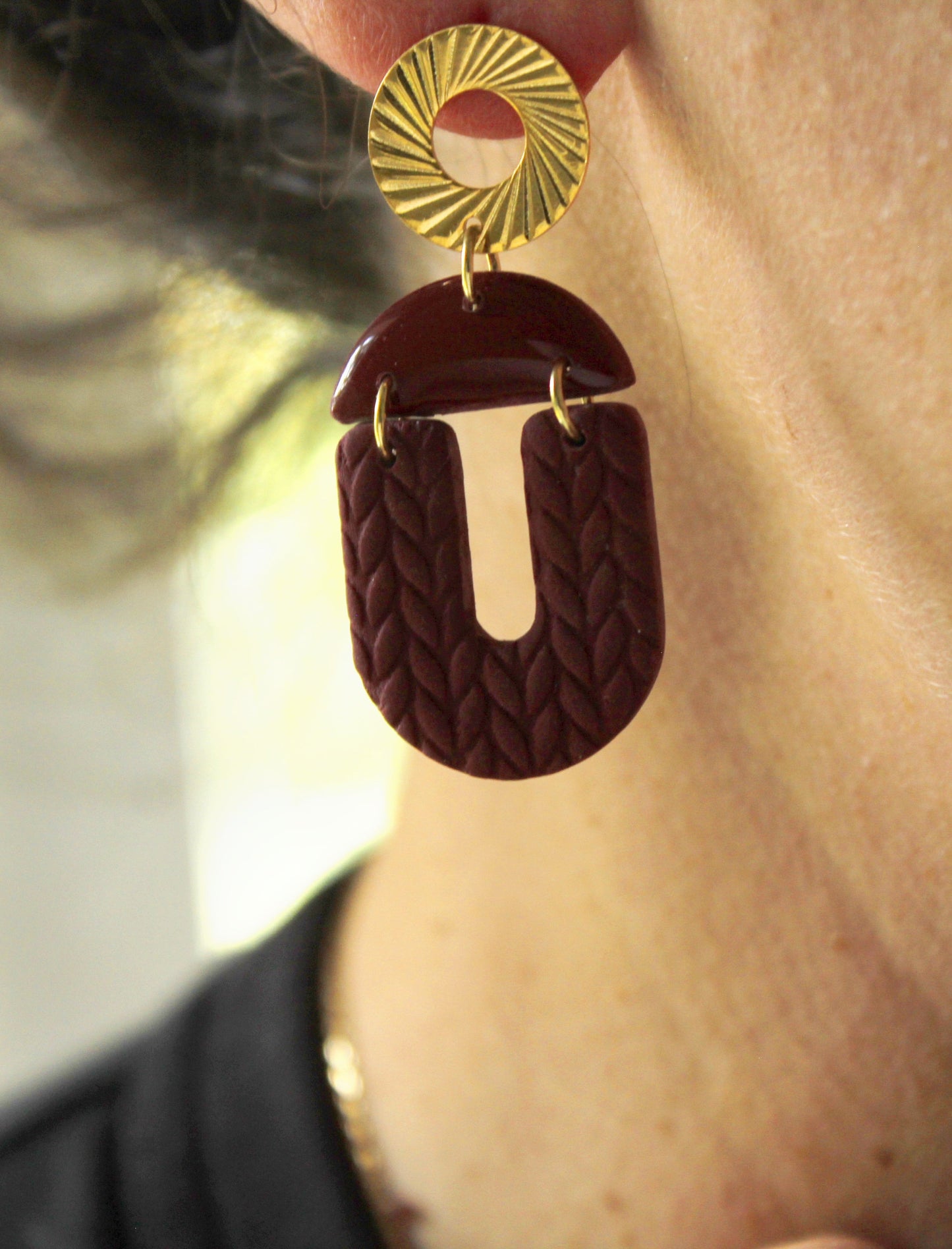 La Bouclette Dorée - Boucles d'oreilles collection Éphémère – Douceur d’Automne La Bouclette Dorée