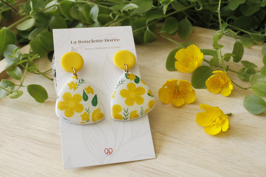 La Bouclette Dorée - Boucles d’oreilles Printemps fleuri La Bouclette Dorée