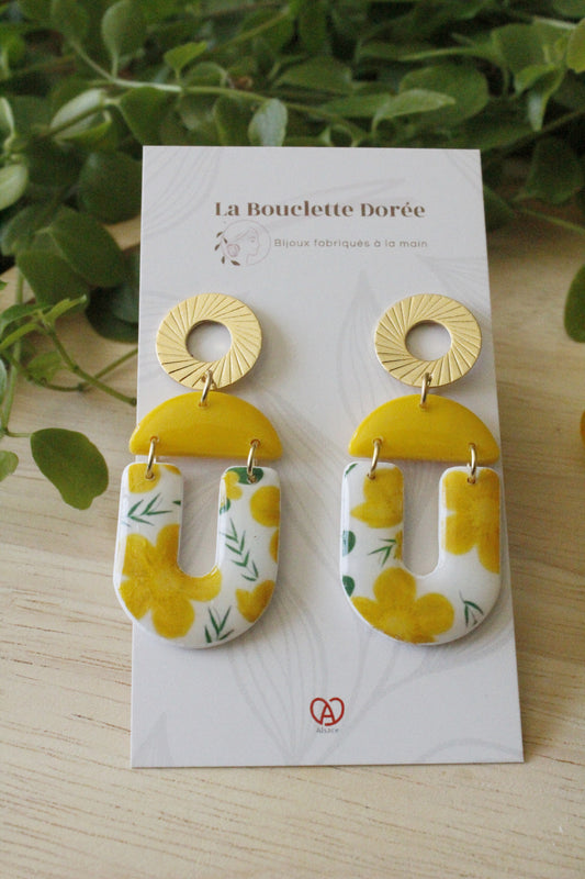 La Bouclette Dorée - Boucles d’oreilles Printemps fleuri La Bouclette Dorée