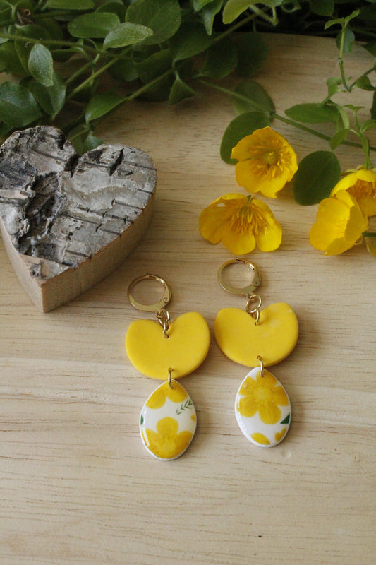 La Bouclette Dorée - Boucles d’oreilles Printemps fleuri La Bouclette Dorée