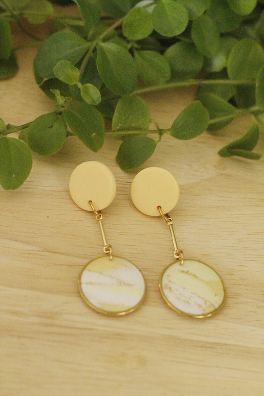 Boucles d'oreilles artisanales - modèle unique La Bouclette Dorée