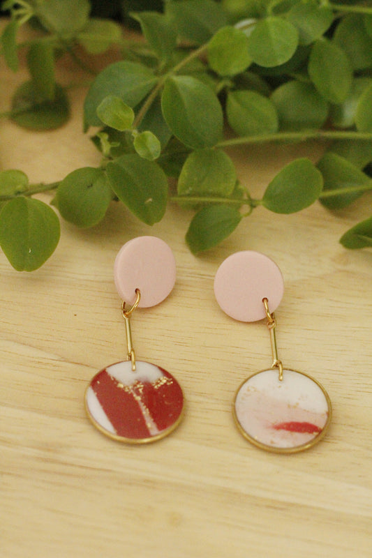 Boucles d'oreilles artisanales - modèle unique