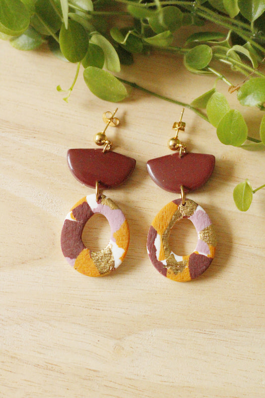 Boucles d'oreilles originales et colorées, fabriquées à la main
