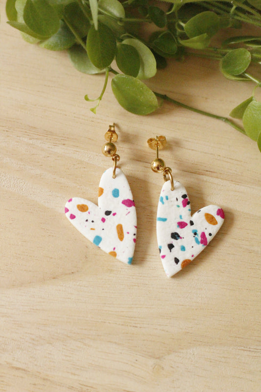Boucles d'oreilles originales et colorées, fabriquées à la main La Bouclette Dorée