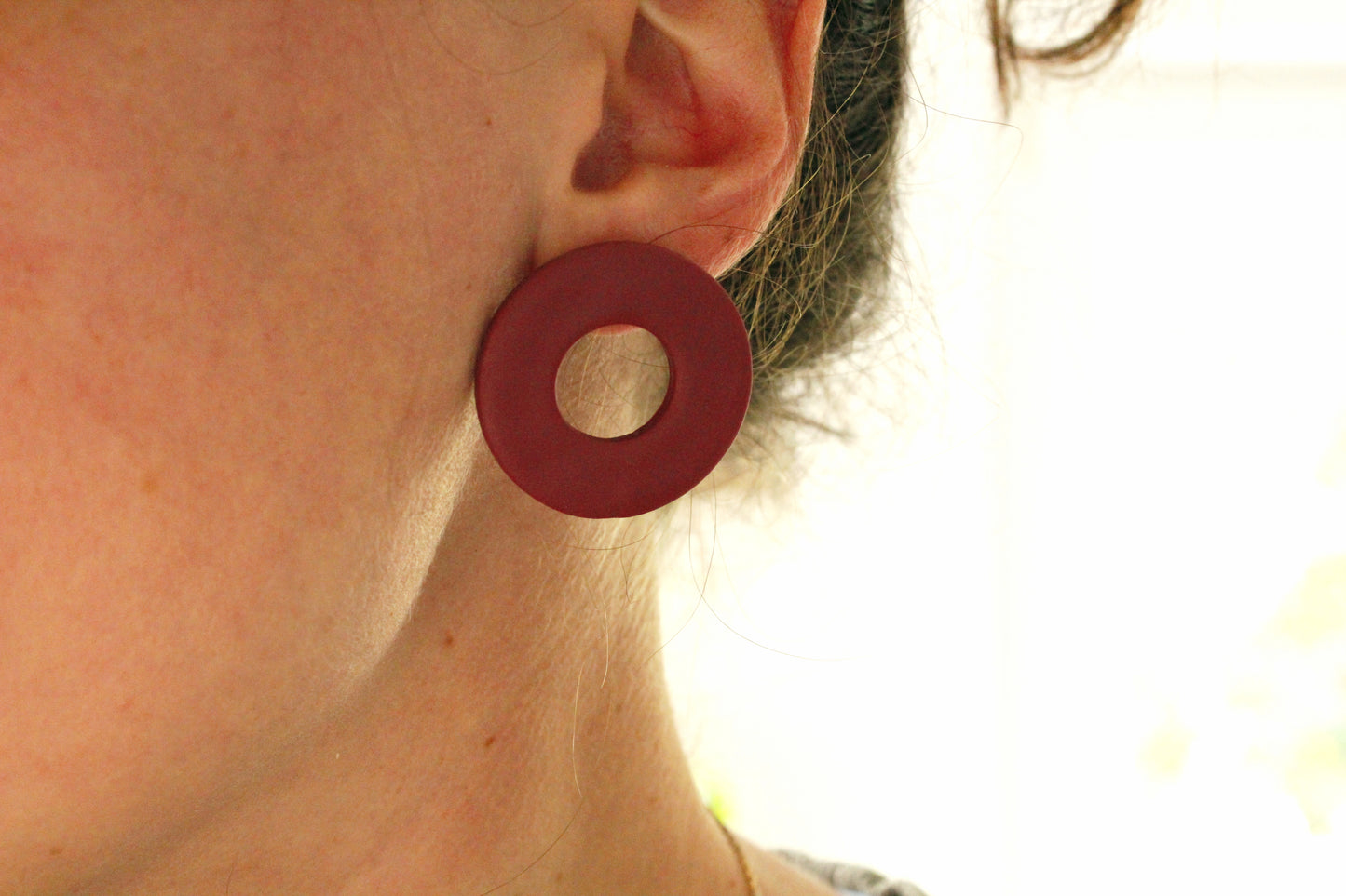 La Bouclette Dorée - Boucles d'oreilles puces rondes texturées