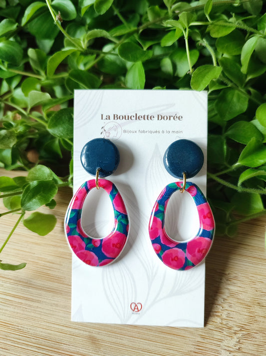 La Bouclette Dorée - Boucles d’oreilles printemps fleuri La Bouclette Dorée