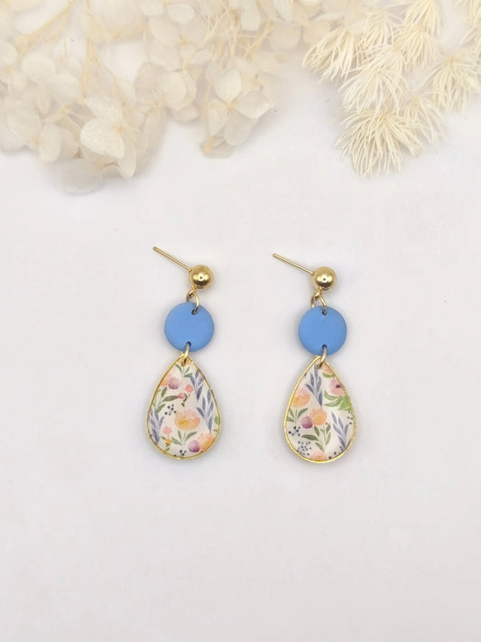 Bijoux en bleu, fleurie, collection été