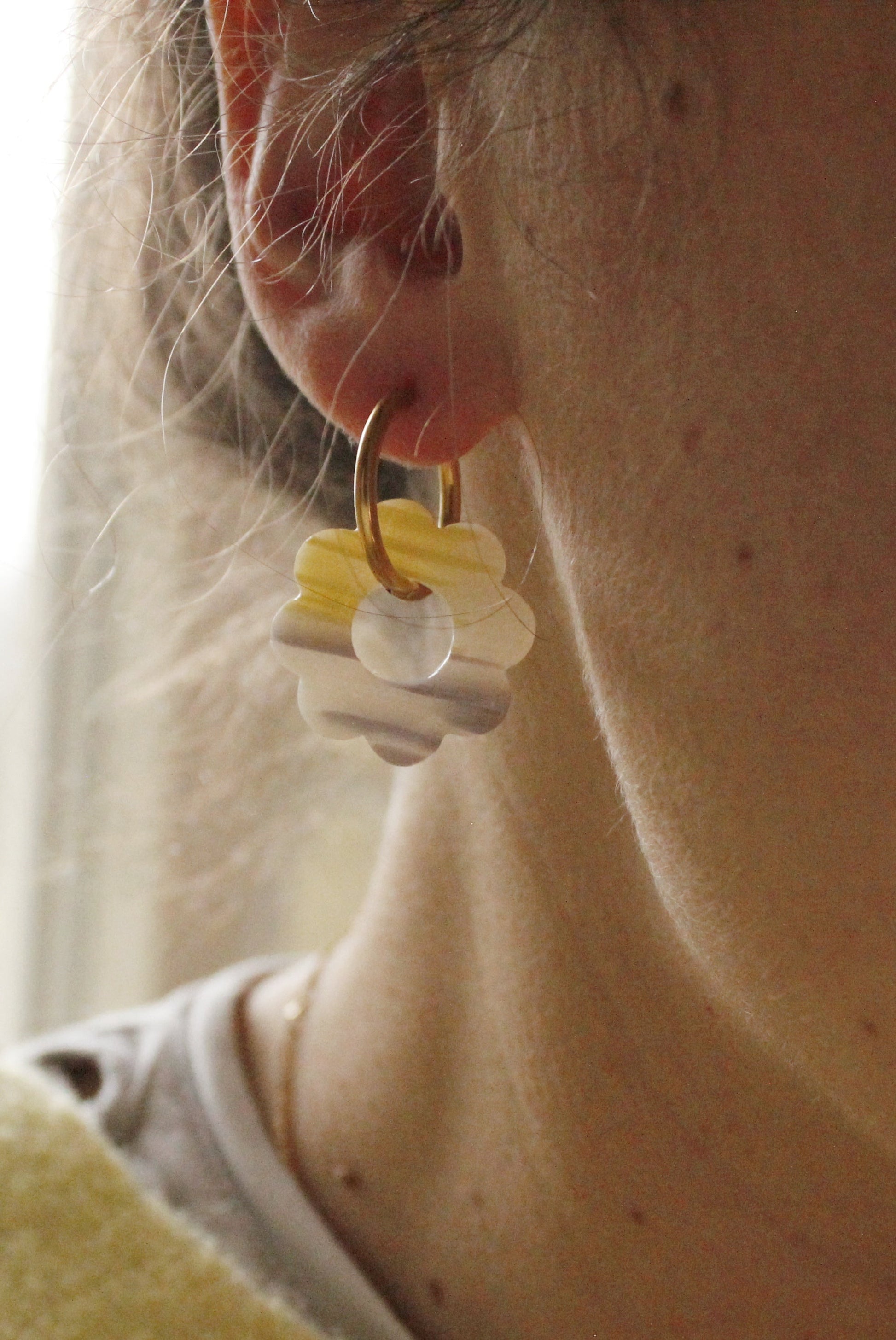 La Bouclette Dorée - Boucles d’oreilles artisanales- Aube de Printemps La Bouclette Dorée