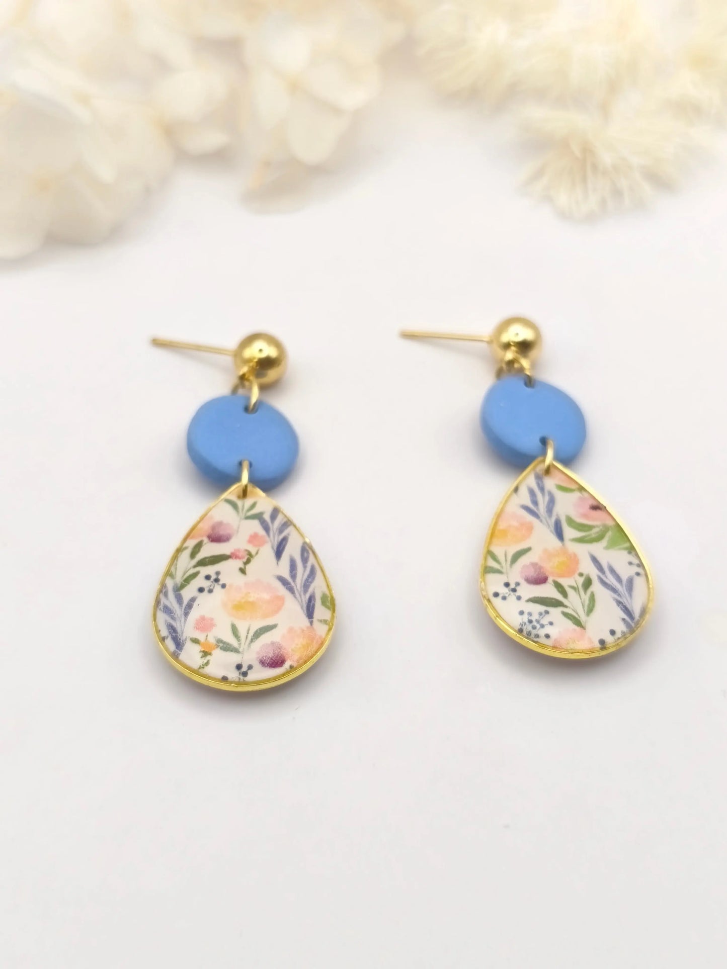 Bijoux en bleu, fleurie, collection été