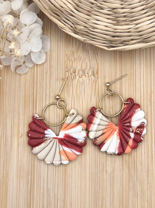 La Bouclette Dorée - Boucles d'oreilles Collection Automne-Hiver - Dahlia La Bouclette Dorée