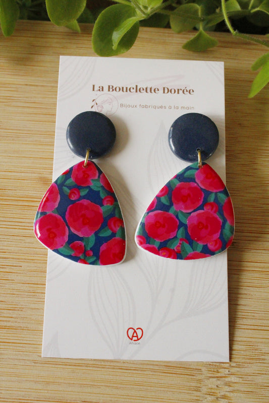 La Bouclette Dorée - Boucles d’oreilles printemps fleuri La Bouclette Dorée