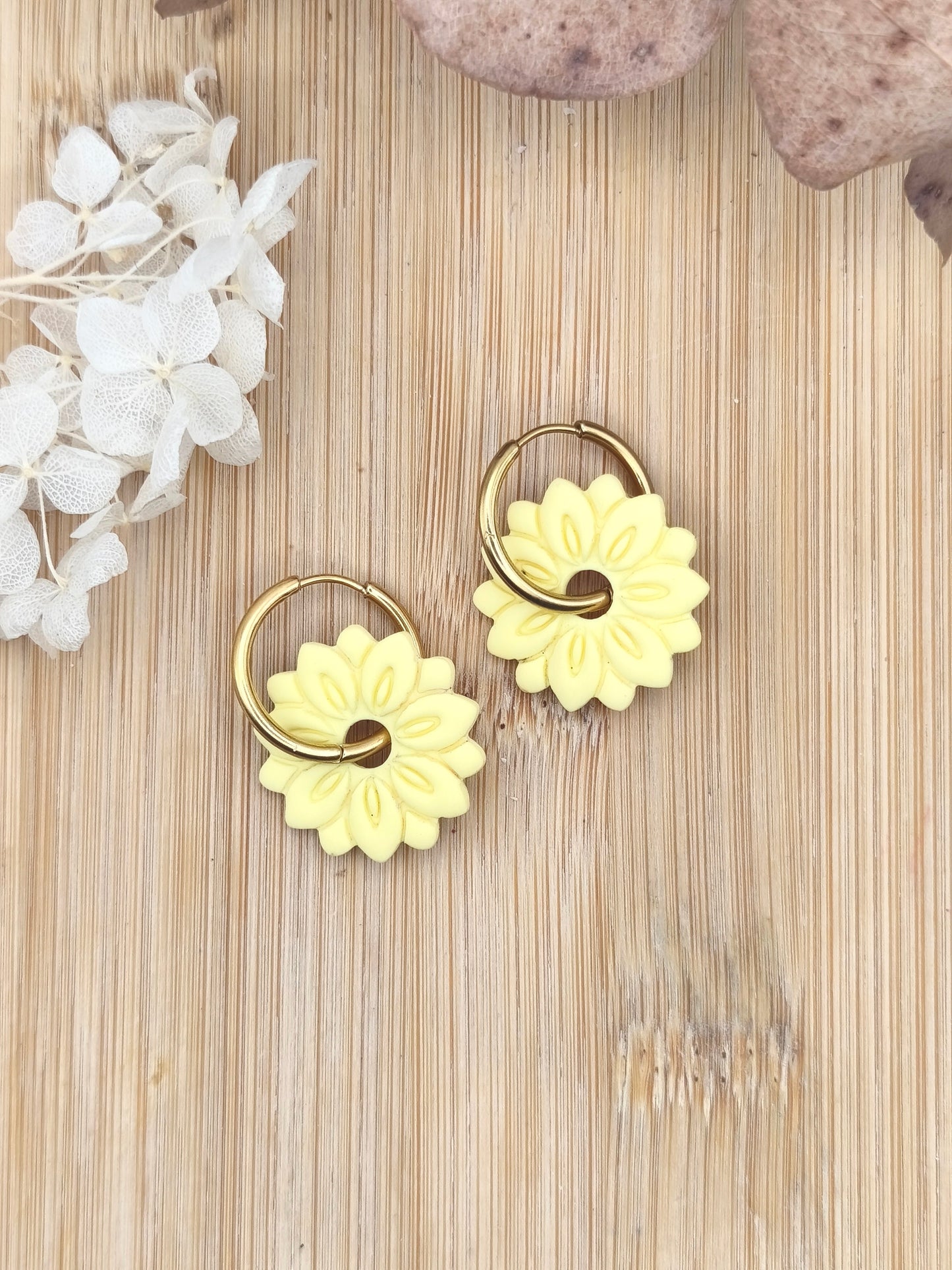 La Bouclette Dorée - Boucles d’oreilles artisanales- Aube de Printemps La Bouclette Dorée