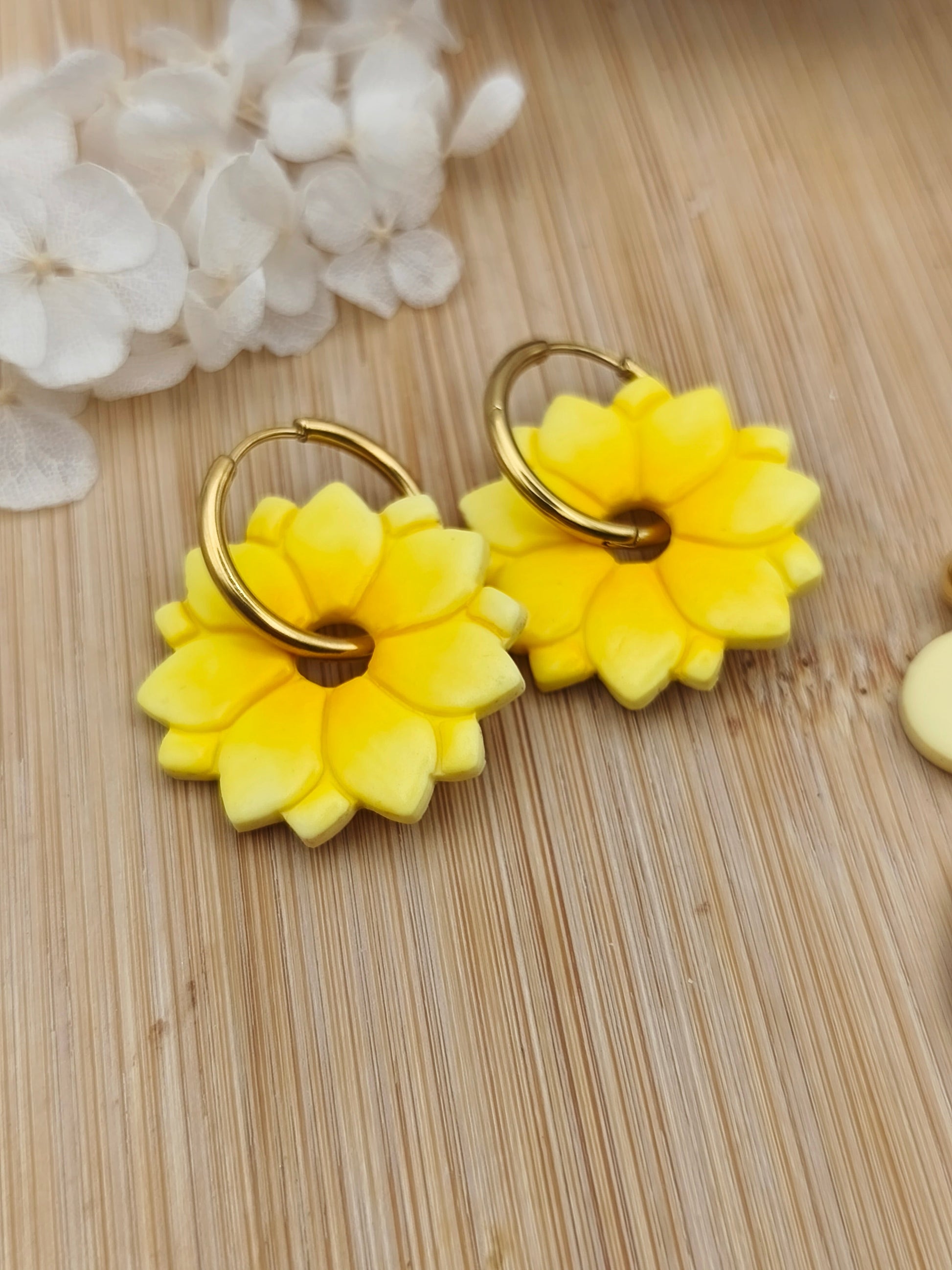 La Bouclette Dorée - Boucles d’oreilles artisanales- Aube de Printemps La Bouclette Dorée