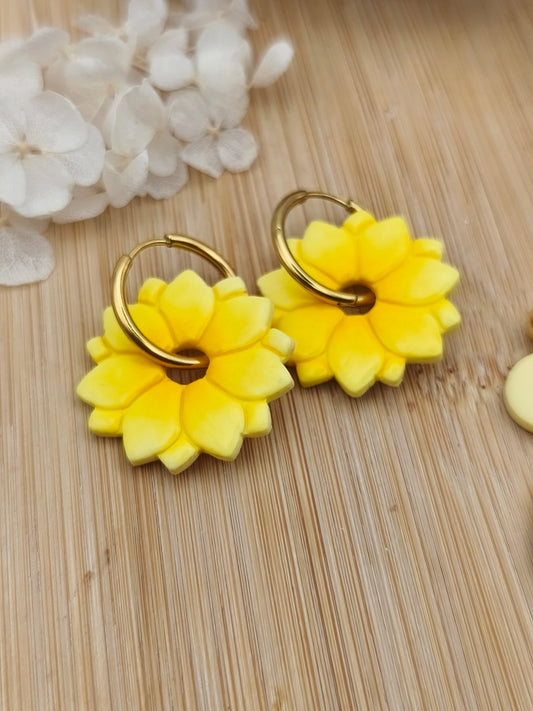 La Bouclette Dorée - Boucles d’oreilles artisanales- Aube de Printemps La Bouclette Dorée