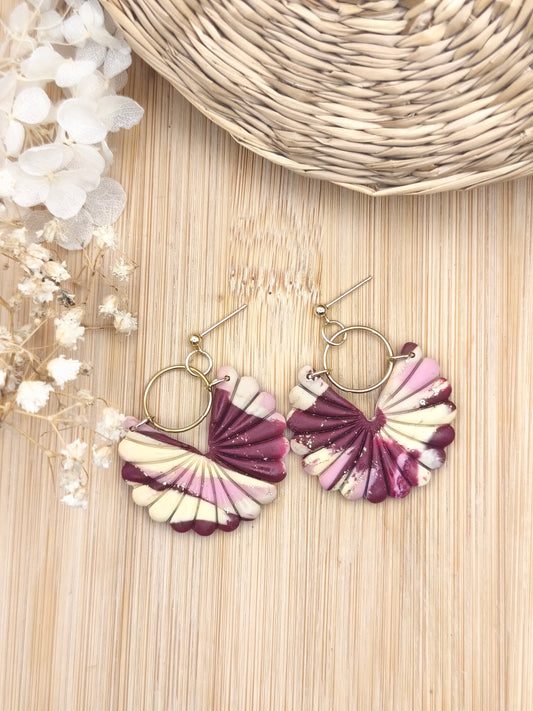 La Bouclette Dorée - Boucles d'oreilles Collection Automne-Hiver - Dahlia