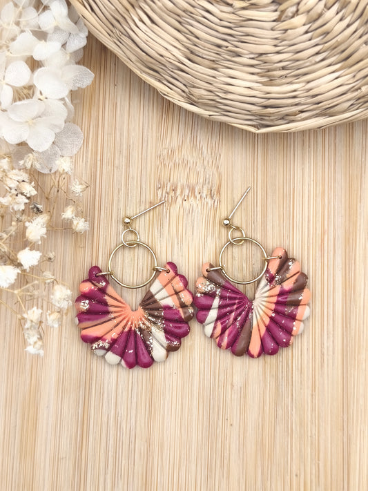 La Bouclette Dorée - Boucles d'oreilles Collection Automne-Hiver - Dahlia