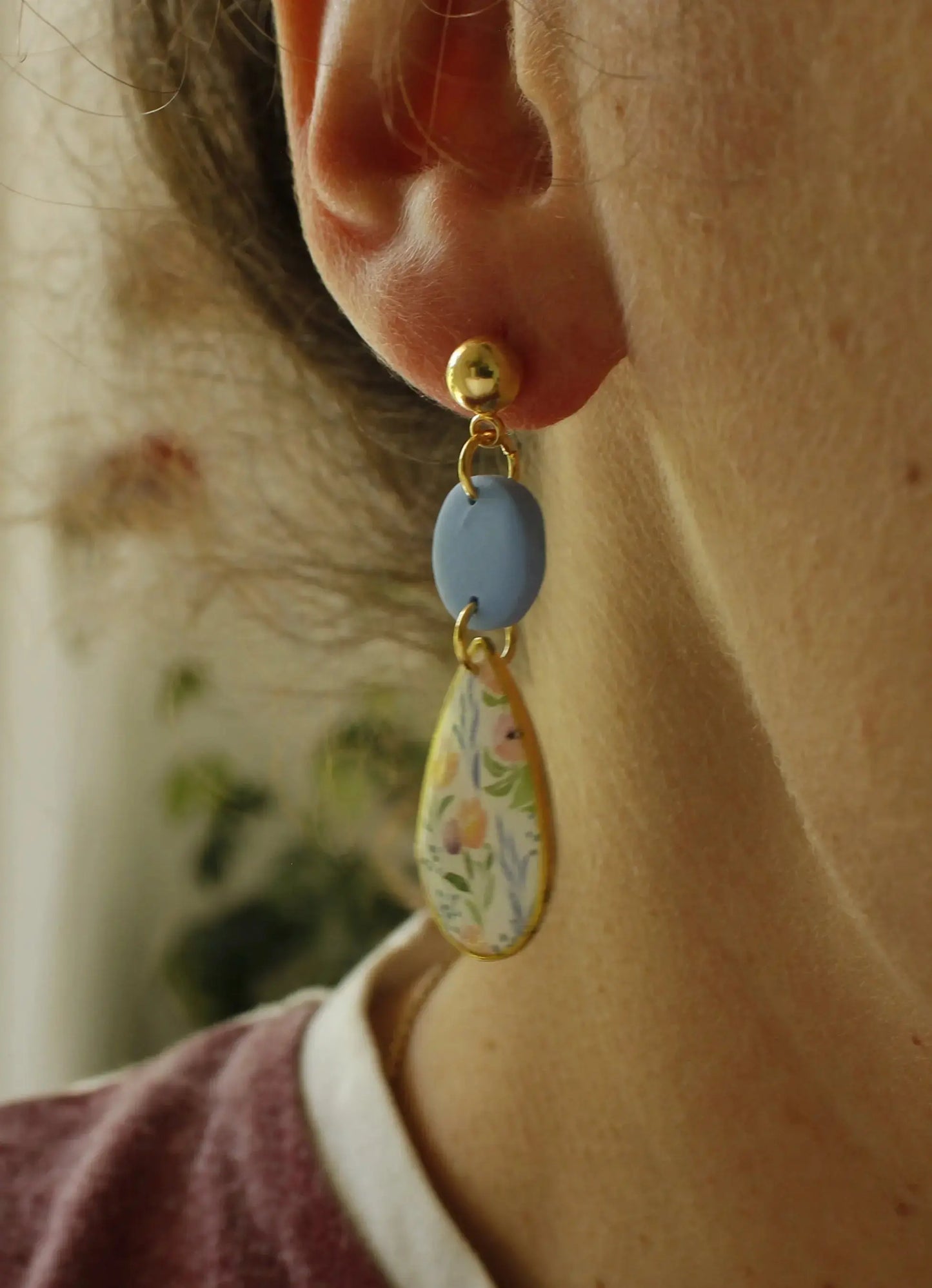 Bijoux en bleu, fleurie, collection été